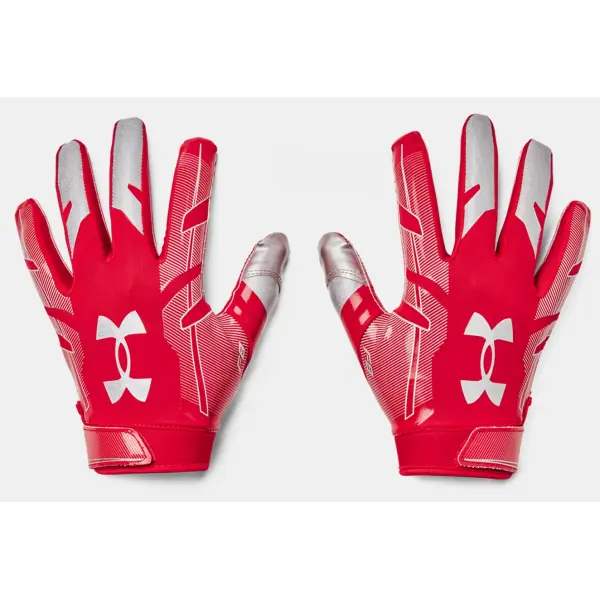 Red Under Armour F8 Receiver gloves