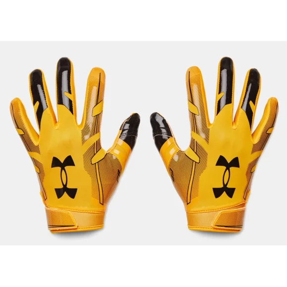 Yellow Under Armour F8 Receiver gloves