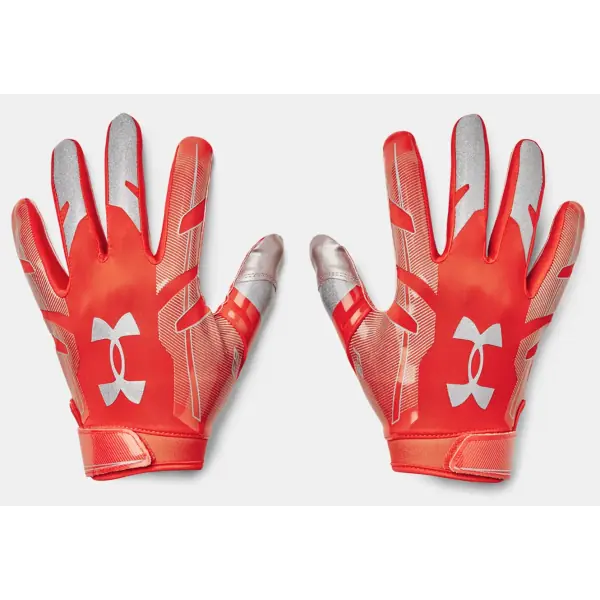 Orange Under Armour F8 Receiver gloves