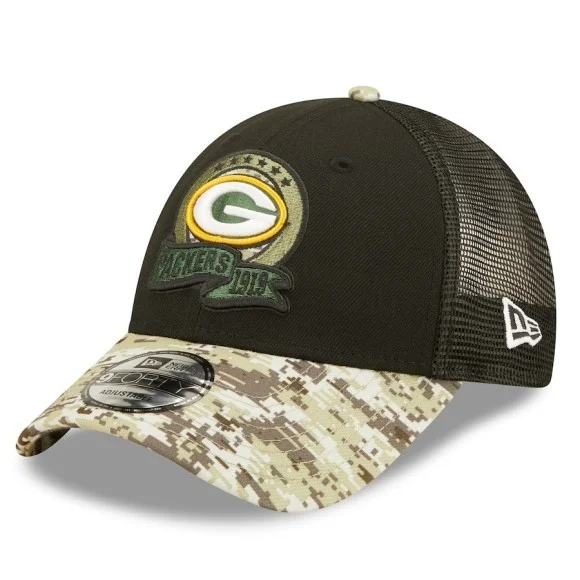 Green Bay Packers New Era Salute to Service 9FORTY Cap