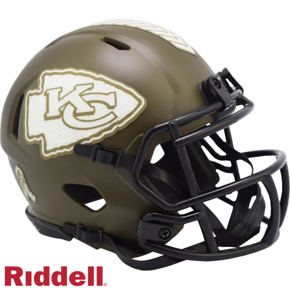 Kansas City Chiefs Riddell Salute To Service Geschwindigkeit Mini-Helm
