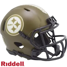 Casco Miniatura de Velocidad Salute To Service de los Pittsburgh Steelers Riddell