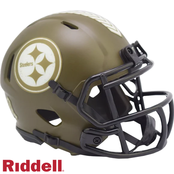Pittsburgh Steelers Riddell Salute To Service Geschwindigkeit Mini-Helm