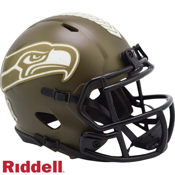 Mini casco Riddell Salute To Service Speed de los Seattle Seahawks