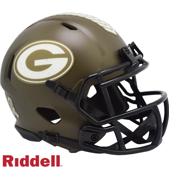Green Bay Packers Riddell Salute To Service Speed Mini Hjälm