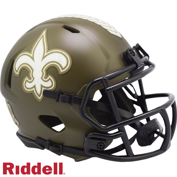Mini casco Riddell Salute To Service Speed de los New Orleans Saints
