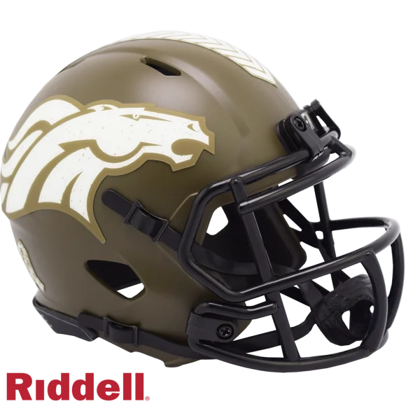 Denver Broncos Riddell Salute To Service Geschwindigkeit Mini-Helm