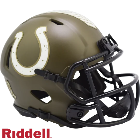 Indianapolis Colts Riddell Salute To Service Geschwindigkeit Mini-Helm