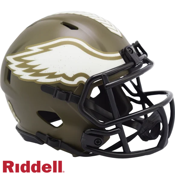 Philadelphia Eagles Riddell Salute To Service Geschwindigkeit Mini-Helm