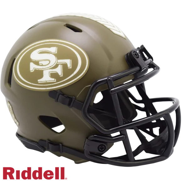 San Francisco 49ers Riddell Salute To Service Speed Mini-hjelm