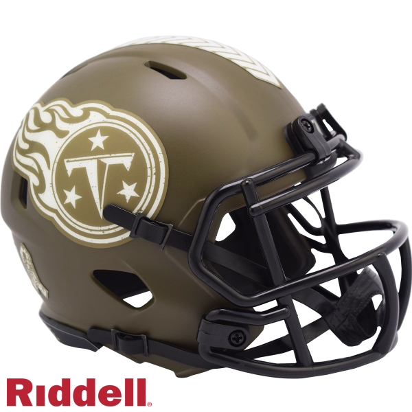 Tennessee Titans Riddell Salute To Service Geschwindigkeit Mini-Helm