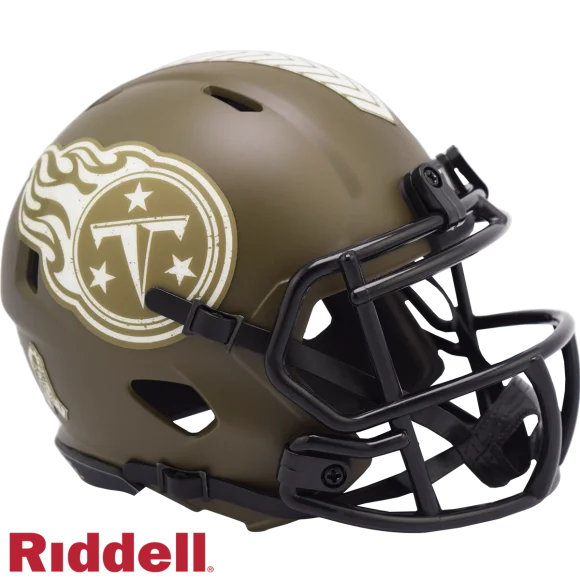 Tennessee Titans Riddell Salute To Service Geschwindigkeit Mini-Helm