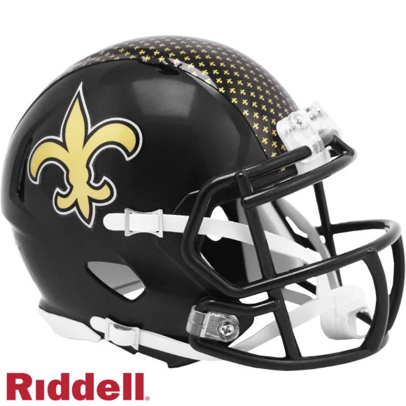 New Orleans Saints On-Field 2022 alternativen Geschwindigkeit Mini-Helm