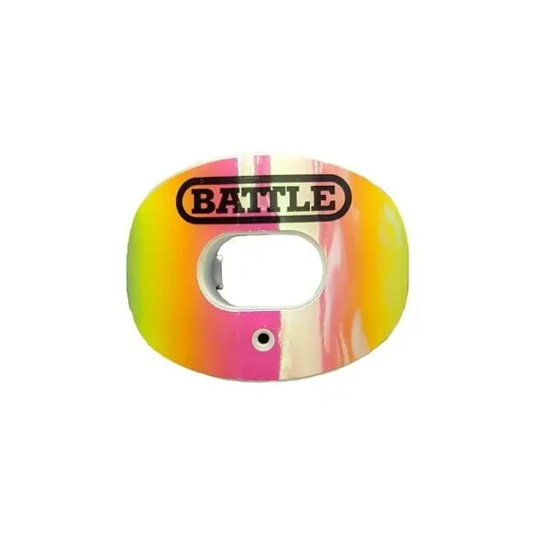 Protector bucal de oxígeno iridiscente de batalla amarillo rojo