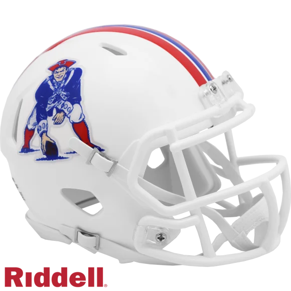 New England Patriots Geschwindigkeit Mini Throwback Helm 1982-89