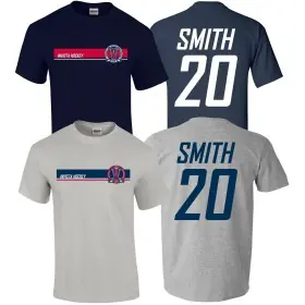 Invicta Junior Ice Hockey Club - Strip Design Club Badge T Shirt