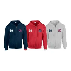 Invicta Junior Ice Hockey Club - Adult Custom Embroidered Club Logo Zip Hoodie