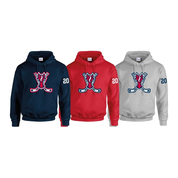Invicta Junior Ice Hockey Club - Adult Custom Sticks Logo Hoodie