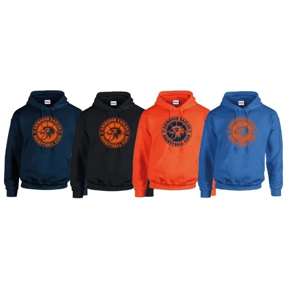 Abingdon Eagles - Full 1 Colour Logo Hoodie with Name on the back