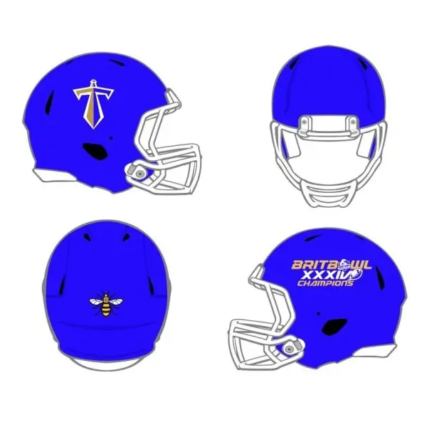 Manchester Titans - Britbowl 34 Champions Riddell Mini Helmet