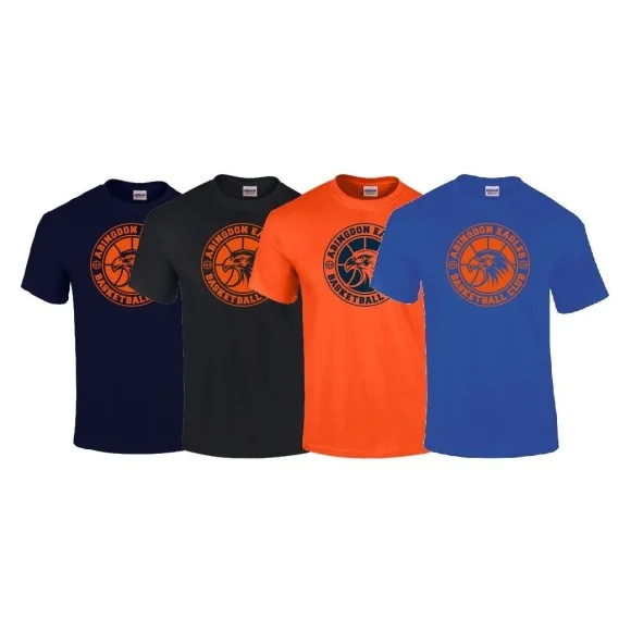 Abingdon Eagles - Full 1 Colour Logo T Shirt with Name on the back