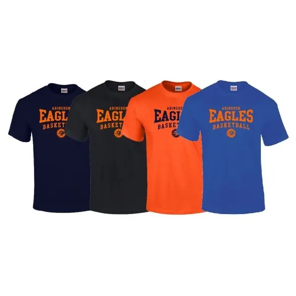 Abingdon Eagles Youth Custom Ball Logo 2 T Shirt with Name on the back