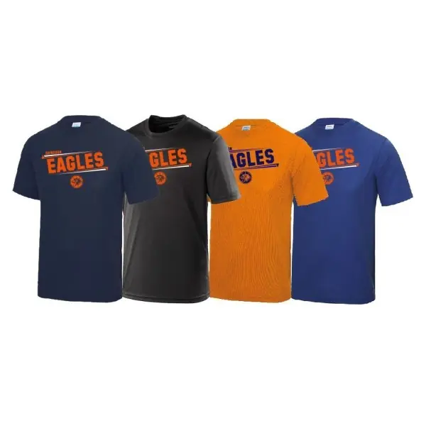 Abingdon Eagles - Performance Slanted Text T Shirt with Name on the back