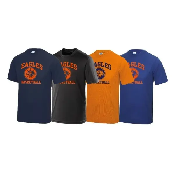 Abingdon Eagles - Performance Basketball T Shirt with Name on the back