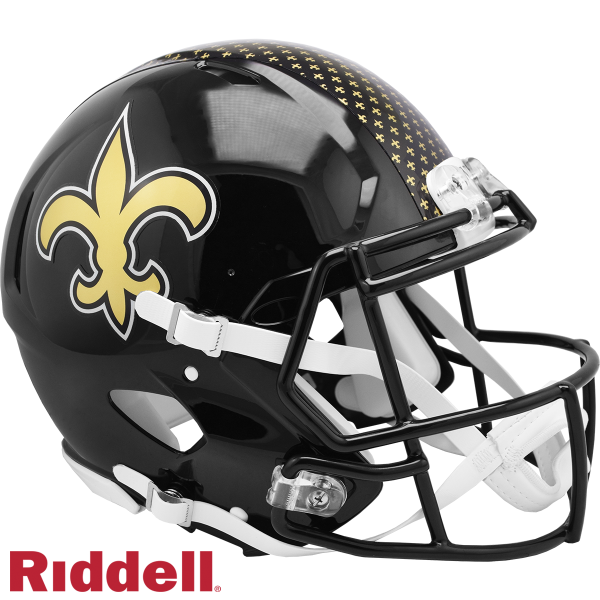 New Orleans Saints On-Field 2022 Speed autentisk replika-hjelm