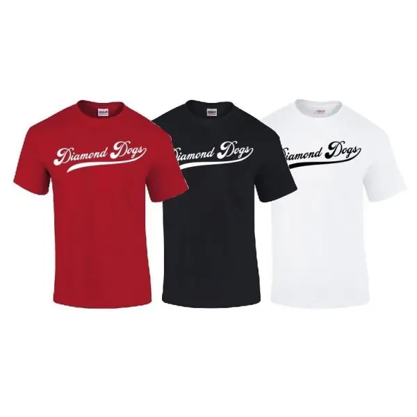 Diamond Dogs - Camiseta con Logotipo de Texto