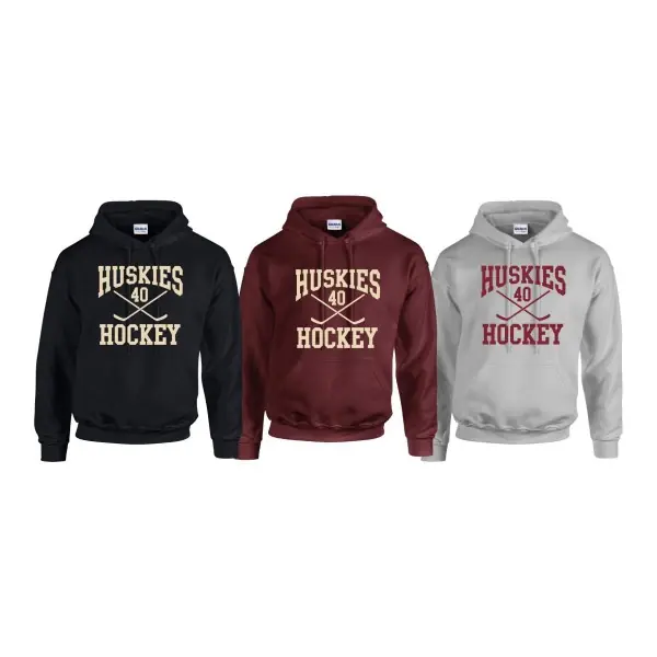 Shropshire Huskies Ice Hockey - Custom Hockey Stick Logo Hoodie