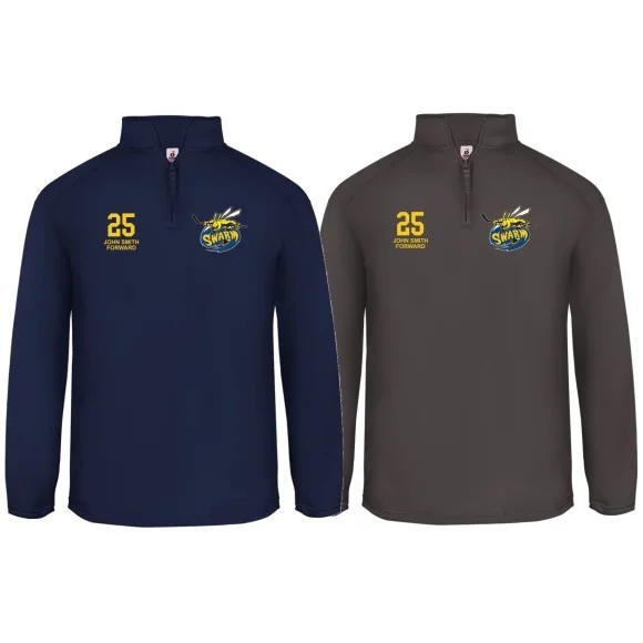 Manchester Swarm - Custom Embroidered 1/4 Zip Poly Fleece Pullover