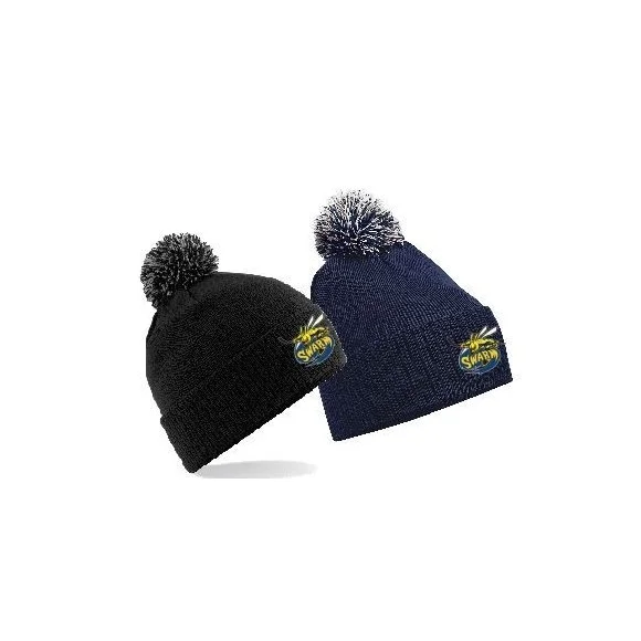 Manchester Swarm - Embroidered Bobble Hat