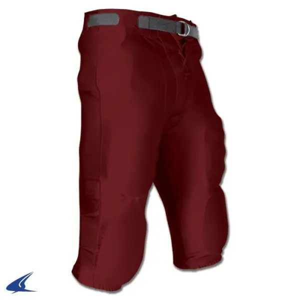 Pantaloni a Vita con Fessura Bordeaux