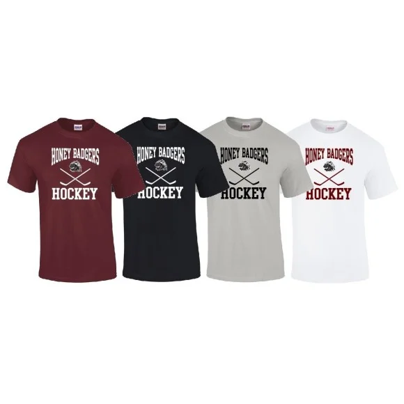 Honey Badgers Ice Hockey - Stick Logo T Shirt