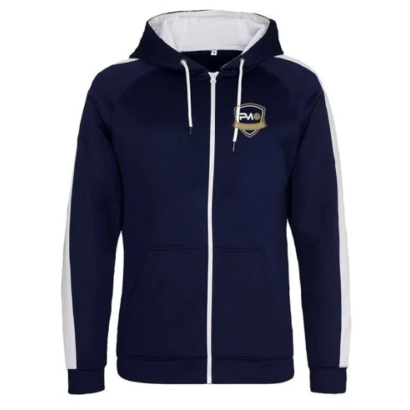 PMO Basketball - Embroidered Sports Performance Zip Hoodie