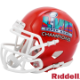 Côté gauche du mini casque des champions du Super Bowl 57 des Kansas City Chiefs