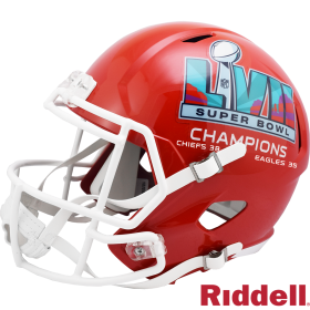 Casque réplique des champions du Super Bowl 57 des Kansas City Chiefs côté gauche