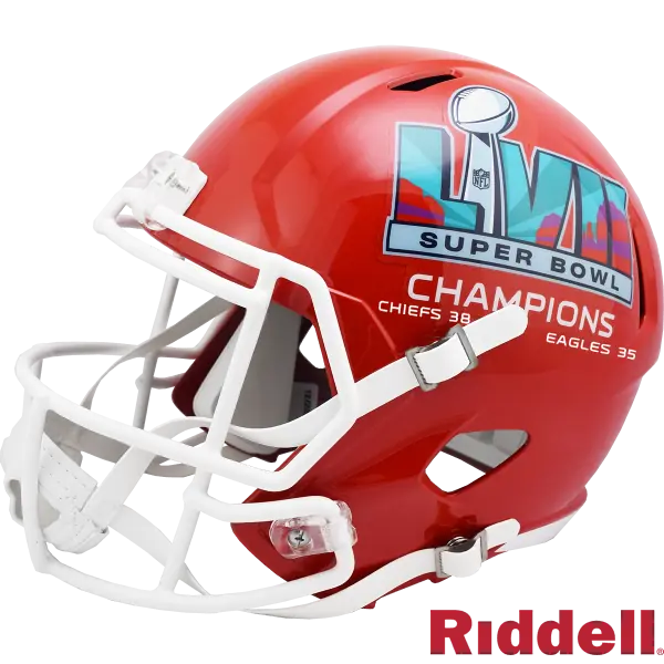 Kansas City Chiefs Casco Replica Campioni Super Bowl 57 Lato Sinistro