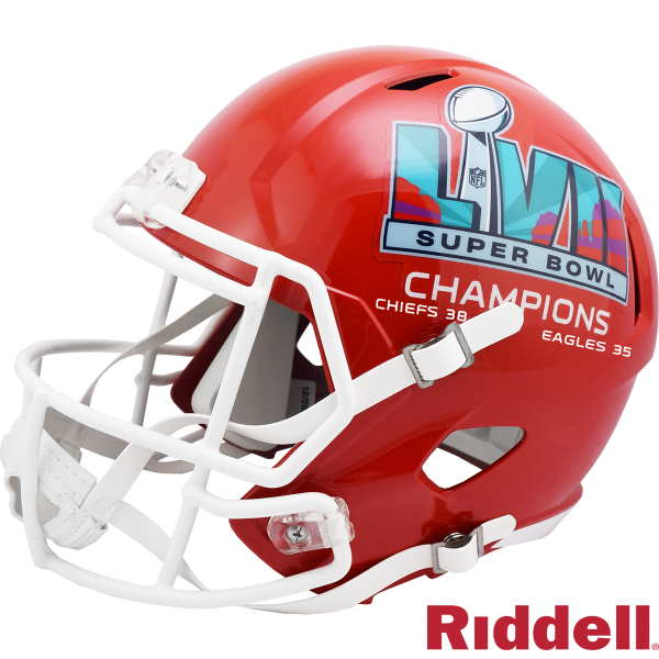 Kansas City Chiefs Super Bowl 57 Champions Replica Helm Linke Seite