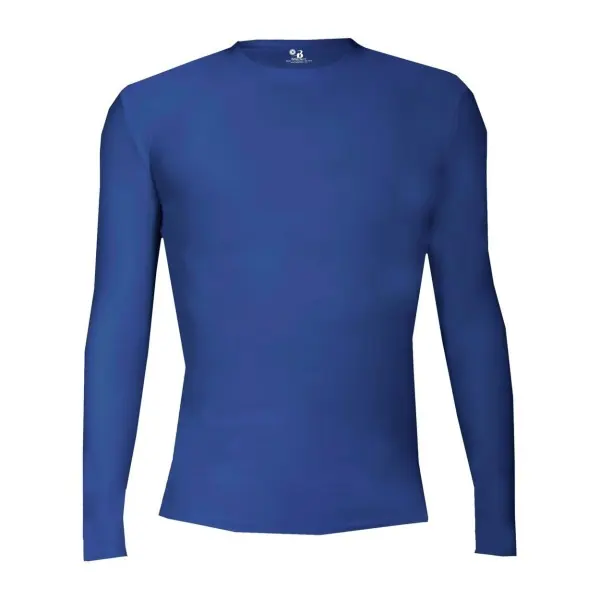 Top Pro Compression a manica lunga blu reale