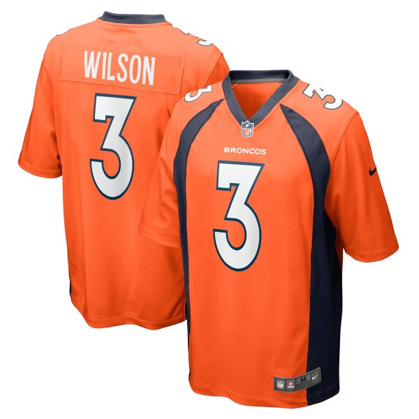 Camiseta de Juego Nike de los Denver Broncos - Russell Wilson Naranja