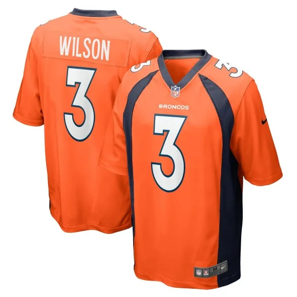 Maillot de match Nike des Denver Broncos - Russell Wilson Orange