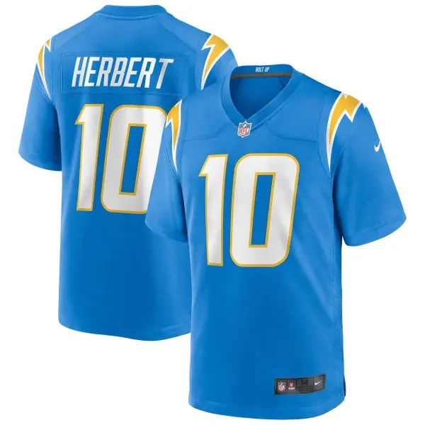 Maglia da gioco dei Los Angeles Chargers Nike - Justin Herbert