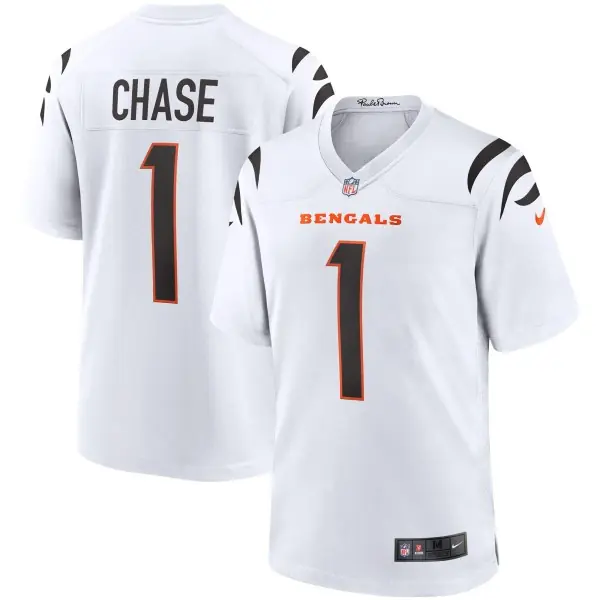 Maillot de match Cincinnati Bengals Nike - Ja'Marr Chase Blanc