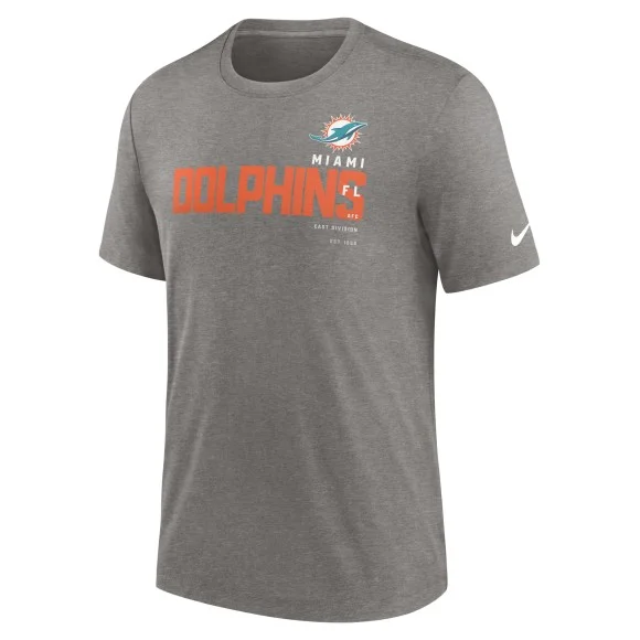 Miami Dolphins Triblend Nike T-Shirt Grey