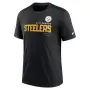 Camiseta Triblend Nike de los Pittsburgh Steelers Negra