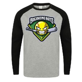 Breaking Bats - Large Logo Baseball Longsleeve T-Shirt