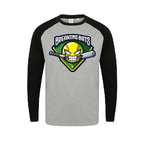 Breaking Bats - Large Logo Baseball Longsleeve T-Shirt