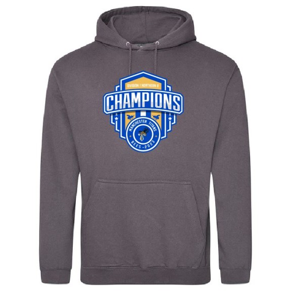 Manchester Titans Bees - Adult Flag Division Champions Hoodie